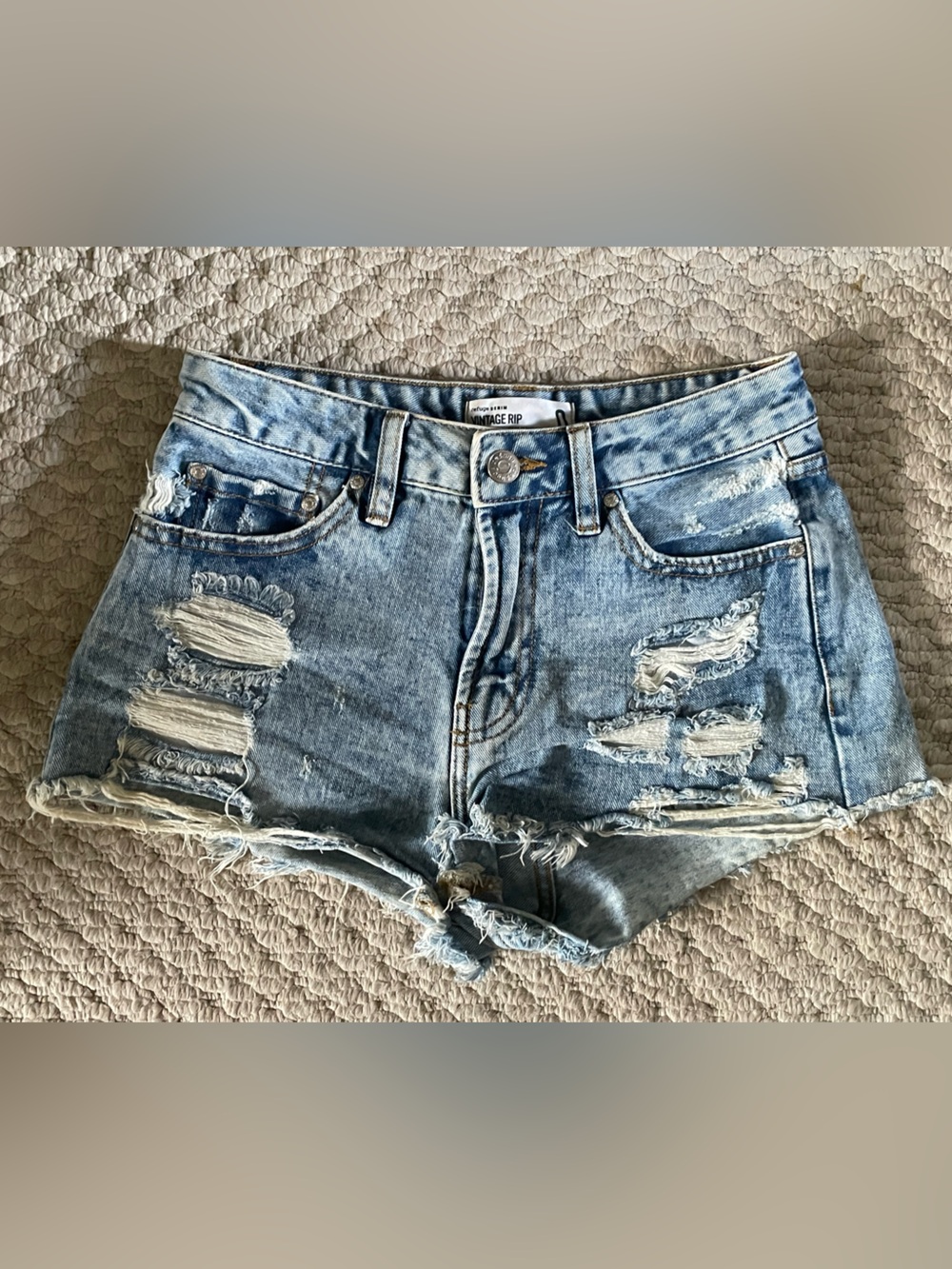 Refuge Vintage Ripped Jean Shorts
